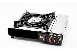 POSTEN ANKER Réchaud à gaz de qualité supérieure avec 4 cartouches de gaz I réchaud à gaz I Avec mallette I stock d'urgence I (réchaud à gaz)