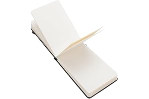 PSSOPP Dziennik akwareli, przenośny kieszonkowy zeszyt rysunkowy z grubego papieru 24 arkusze 300 g/m² z okładką ze skóry PU odporny na ścieranie zeszyt rysunkowy do