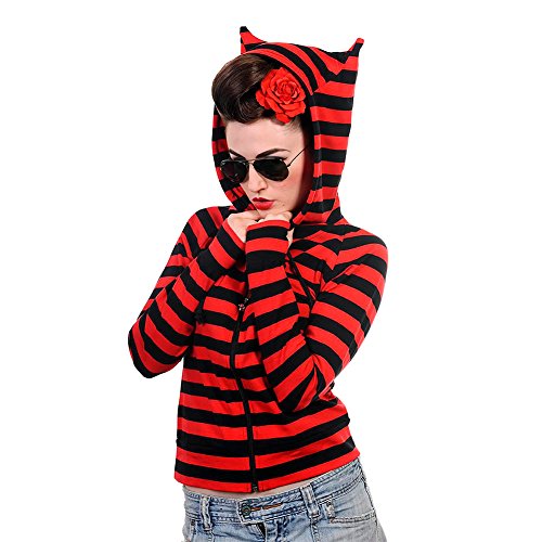 Felpa Hoodie Stripe Banned (Rosso/Nero) - Large