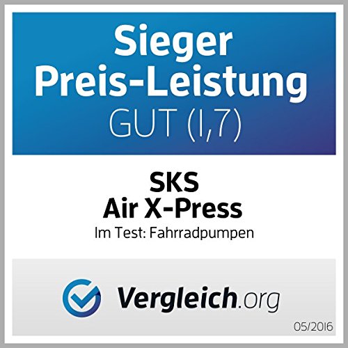 SKS Set: Standpumpe AIR-X-PRESS 8.0 mit Manometer inkl. Reifenheber - 7