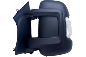 ‎SPIEG REAR VIEW MIRRORS Spieg Außenspiegel Links Kurzer Arm für Fiat Ducato, Peugeot Boxer, Citroën Jumper 2006-2023 Manuell Einklappbar, Temperatursensor, Blinklicht, Schwarz, 8+2 PIN