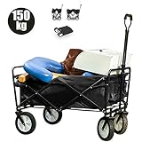 bollerwagen handwagen klappbar √EINFACHER TRANSPORT-Perfekt für den Transport von Ausrüstung zu Outdoor-Sportveranstaltungen, Konzerten, Ausflügen in den Park und ideal für den Einsatz rund ums Haus.