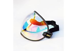 ‎MJMOTO Universal Motorrad-Helmvisier, 3/4 Offenes Gesicht, Bubble Windschutzscheibe, Vintage-Stil