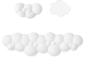 ATTACK SHARK Cloud Handgelenkauflage mit Untersetzer-Set, ergonomische Handballenauflage zur Schmerzlinderung, rutschfest, ultraweiche Handgelenkauflage für komfortables Tippen/Gaming - Weiß