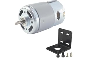 CONQUERALL 895 Moteur DC 12V/24V 9000RPM-18000RPM Moteur de composants électroniques à couple élevé et haute puissance avec double roulement à billes, longue durée de vie, avec support