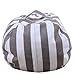 Produktbild FELICIPP EXTRA große gefüllt Tier Lagerung Sitzsack Stuhl Spielzeug Organizer Ball Form mit Griff (Color : Gray S, Size : 18'')