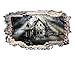Produktbild tekkdesigns K173 Gejagt House Gothic Halloween Wand Aufkleber 3D Poster Art Aufkleber Vinyl Zimmer (groß (90 x 52 cm))