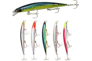 FNAPE Señuelos de Pesca Pack de Pesca Catching/Spinning – Señuelos Duros Flotantes Artificiales – Cebos Lucio/Black Bass/lubina – Pesca pantano y mar