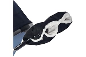 LONNALEE Gant Poussette Protège-Mains, Doux Chaud Coupe-Vent et Imperméable Gant, Antigel Gants, Manchon avec Intérieur en Polaire, pour La Plupart des Poussette Landau, Noir