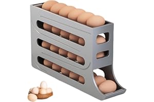 SHENGRUILI Eierbehälter für Kühlschrank,4 Etagen Eierbehälter für Kühlschrank,Eierhalter,Eierhalter Kühlschrank,Eier Aufbewahrung,Stapelbarer Eier-Organizer,Eier Aufbewahrung Kühlschrank