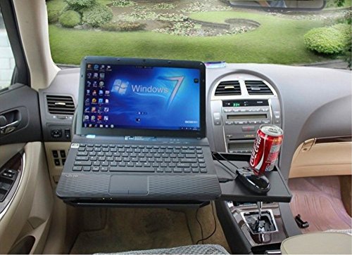 Saflyse 2016 Multifunktion Auto Laptop Klapptisch Tischhalterung Autohalter mit Schublade mit ipad positionsrasten für Auto Rücksitz Kopfstütze und Lenker (1pcs) - 7