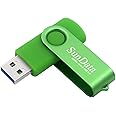 SunData Memory Stick 64GB USB 3.0 Flash Drive USB Stick Rotate Metal Thumb Drive USB 3.0 up to 90MB / sec, (Single Pack: Green)