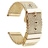 ersatz 20mm Edelstahl Metall uhrenarmbänder roségold dornschließe milanese Armband Armband Mens Frauen
