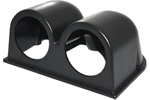 LKRXW 52mm Soporte para Medidor 2 Agujero Soporte de Montaje Medidor Caja Indicador Tablero Instrumento Cápsula Portamedidores Medidores Cubierta Doble Orificio Cubremédidor