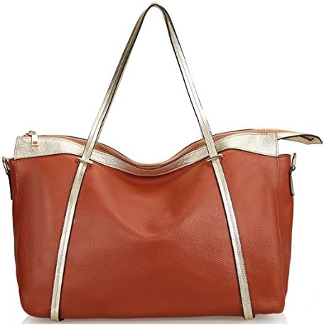 Longzibog Leather 2016 New Simple Style Fashion Tote Top Handle Shoulder Cross Body Bag Satchel Earthy Yellow