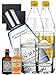 Produktbild Gin-Set Gin Mare aus Spanien 0,7 Liter + Boudier Saffron Frankreich Gin 0,05 Liter + Monkey 47 Schwarzwald Dry Gin 5 cl MINIATUR + 2 x Goldberg Tonic Water 1,0 Liter + 2 London Blue Longdrink Gläser + 2 Schieferuntersetzer quadratisch 9,5 cm
