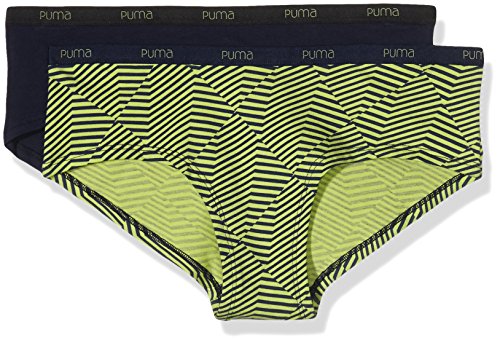 Puma Damen Angle Striped Hipster 2p Unterhose