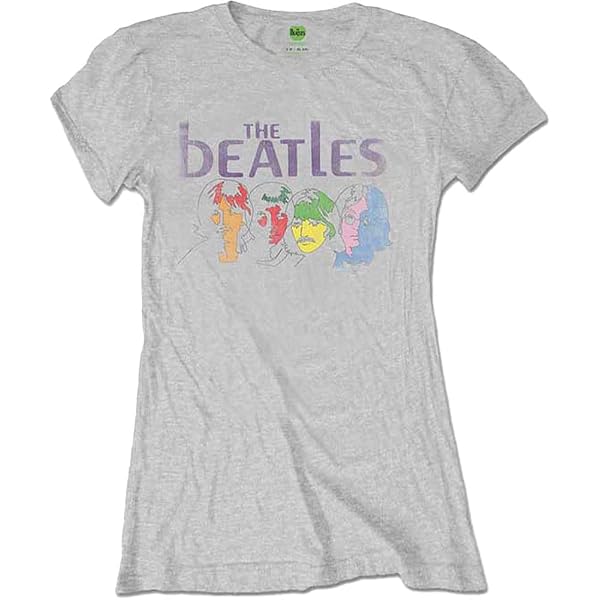 The Beatles Hard Days Night Faces Mono Women's T-Shirt - Official Licensed, 100% Cotton, Black - View #7