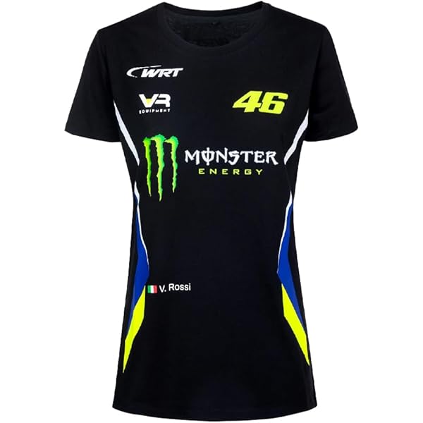 YAMAHA VR46 シャツ Lサイズ 黒/黄/青 YAMAHA VR46 シャツ Lサイズ 黒/黄/青