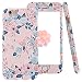 Produktbild iPhone 6 Plus Hülle Mit Gehärtetem Glas Displayschutzfolie,iPhone 6S Plus Hülle Case + Panzerglas,ZXK CO Blumenmuster Vintage Hülle 360 Grad Schutz Harte PC Ultra Thin Slim Full Body Leichtem Cover für iPhone 6 Plus/6S Plus 5.5"-Gründung Stieg