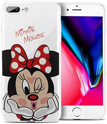 ShopInSmart® cartoon Disney® transparent silicone (TPU) phone case, for Apple iPhone 8 Plus 5.5 inch -