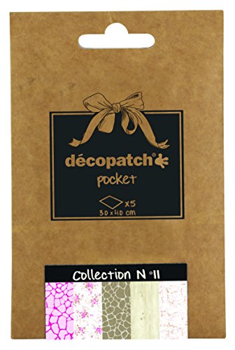 Decopatch Tasche Nr. 11 mit 5 verschiedenen Papieren