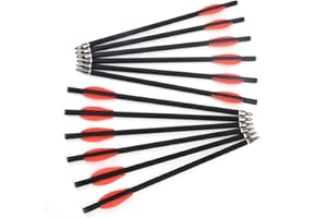 ACCMOS 12pcs/36pcs Archery Crossbow Bolts ID 6mm OD 8mm, Shaft Length 10 inch, 100 grain Tips, for Crossbow Hunting (36 pcs)