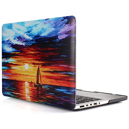 iDOO MacBook Schutzhülle / Hard Case Cover Laptop Hülle [Für MacBook Pro 13 Zoll Retina – ohne CD-Laufwerk: A1425/A1502] - matt, Segeln im Morgenrot