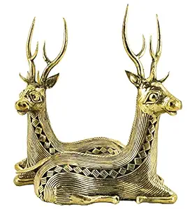 Metal Deer Statue, Standard, Gold, Pack of 2