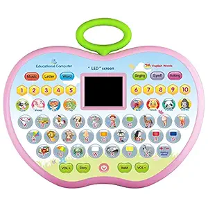 Amitasha Plastic Educational Tablet Toy with Animal Sound & LED Display, Multicolour
