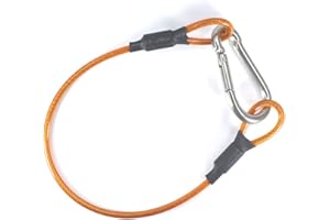 KAMTHING Waist Tape Holder Lanyard for Gaffers Tape Steel Carabiner Clip Hanging Rope for Photography Film Stage Television Production Carrying Tool (Orange)