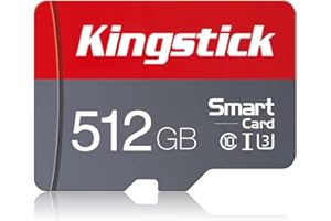 KINGSTICK Micro SD-Karte 512GB TF-Karte mit SD-Kartenadapter Speicherkarte 10 Level High Speed für Kameras, Smartphones, Spielekonsolen,Kamera, Drohne