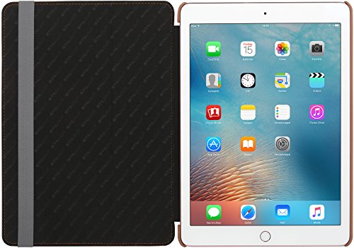 StilGut Couverture Case, Hülle aus feinstem Leder mit Pencil Halter für das Apple iPad Pro 9,7″ (2016), Cognac Vintage - 6