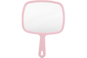 MUCKLILY Handhållen Sminkspegel Handspegel Med Handtag Resa Enkel Bärbar Handhållen Sminkspegel Förstoringsspegel Rosa Magmus