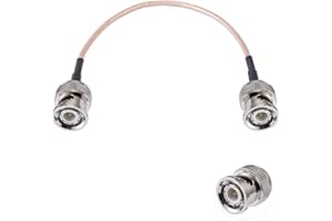 ‎VECYS Vecys BNC Męski na BNC Męski kabel 50ohm BNC Męski na Męski RG316 RF Koncentryczny Kabel Połączeniowy Pigtail 12"/30cm do Antena RF Ham Radio Handheld