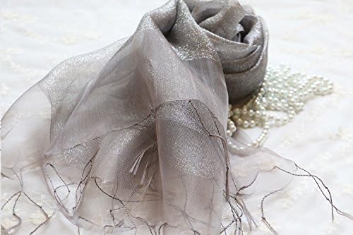 Silk scarves, sun cushion, silk, air conditioners, dresses, shawls, scarves,Silver gray