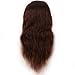Training Head 100% Real Human Hair Cosmetology Hairdressing Mannequin Manikin Doll (Table Clamp Holder Included) EHA0418P