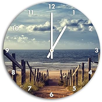 Amazon.de: Monsety 'Wanduhr Wohnzimmer Deko-Steg aus Holz ...