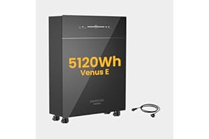 POWERNESS Marstek Venus-E Mémoire pour centrale électrique de balcon, 5,12 kWh, solaire, couplée AC, tout-en-un