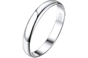 Bandmax Anello Argento 925 Donna Uomo, Ferma Anello Fedine Argento, 4 Stili Fedina Uomo Donna, Anello Argento Personalizzabili Gioielli, Idee Regalo Compleanno Natale Nuziale