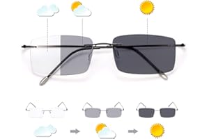 MIRYEA Fotochromowe progresywne wieloogniskowe okulary do czytania, blokujące niebieskie światło, wieloogniskowe, komputerowe, okulary przeciwsłoneczne, antyodblaskowe, zmęczenie oczu, lekkie okulary