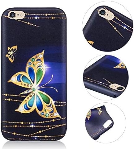 iPhone SE Case, MingKun Protective TPU Thin Soft Cover for iPhone SE 5S 5 Shockproof Anti-Scratch Pattern Flexible Case Cover Skin - Butterfly