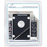 Storite Hard Drive SATA 2nd HDD Caddy Tray for Unibody 9.5mm Laptop CD/DVD-ROM Drive Slot (Replacement Only for SSD and HDD)