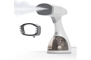 HOMUSERR Plancha Vertical Vapor 2000w con Pantalla LCD,Calentar en 20s,Depósito 320ml,Plancha Mano de Vapor Portatil Vertical y Horizontal para Tejidos Ligero (transparente)