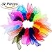Price comparison product image TecUnite 32 Pieces Square Dance Scarf Magic Scarves Juggling Scarf for Kids, 24 by 24 Inch (16 Colors)