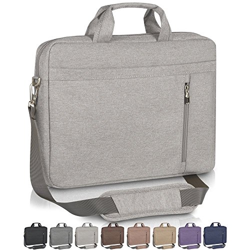 Preisvergleich Produktbild Viarra® Multifunktionale 13-13.3“ Nylon tragbare Laptoptasche / Umhängetasche / Laptop Umhängetasche / Laptoptasche / Tablet Schutzhülle für Laptops, Computer, Tablets, Macbooks und Notebooks, Light Grey