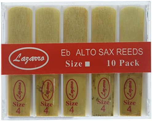 A-4 - Alto Saxophone Sax Reeds Lazarro Strength Size # 4, Box of 10~Sizes 1.5, 2, 2.5, 3, 3.5, 4~CLICK to CHOOSE YOURS
