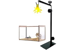 ATB-GIFT Reptilien-Lampenständer, Verstellbare Höhe Lampenständer, Reptilienlampenständer für Reptilien, Schildkröten, Tausendfüßler, Spinne(GRÖSSE:kleine)