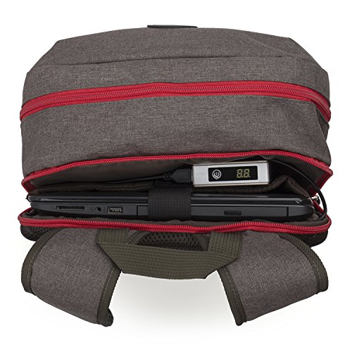 Camden by Mobile Power: Rucksack mit Power Bank zum Aufladen für Smartphone (iPhone, Samsung, BQ…), Tablet oder andere Gerät. Laptopfach (bis 15 Zoll). - 4