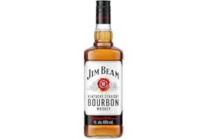 Jim Beam White Label Kentucky Straight Bourbon Whiskey, Whisky Américain 40% - 1L